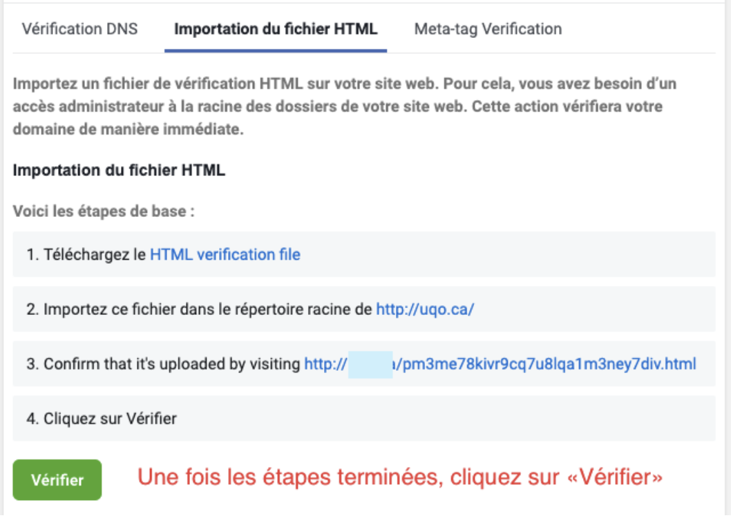 Vérification de fichier HTML